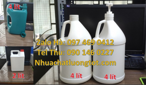Can 1 l hdpe đựng hóa chất. Can 5l đựng axit, can 4l vòi nhấn đựng phẩm màu, Can hdpe giá rẻ Can 2l