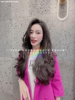 Xoăn sóng lơi, xoăn lơi nhẹ nhàng cuốn hút cho nữ tóc dài, học nghề tóc tiệp nguyễn.