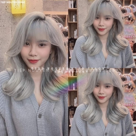 Xoăn lơi tự nhiên ngang vai cá tính, học nghề tóc Tiệp Nguyễn.