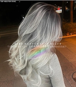 Xoăn lơi, kiểu uốn xoăn gợn sóng, học nghề tóc Tiệp Nguyễn.