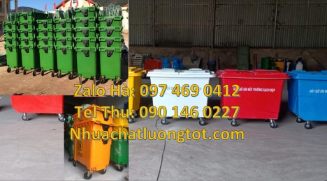 Xe thu gom rác 660l 1000l 3 bánh hơi, Xe chở rác 660 lít, xe chở rác 1000 lít, báo giá xe đẩy rác 66