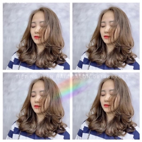 Uốn xoăn lơi tự nhiên mái bay cho nàng, học nghề tóc Tiệp Nguyễn.