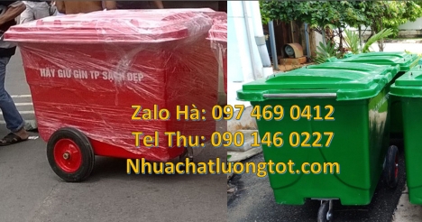 Xe thu gom rác 660l 1000l 3 bánh hơi, Xe chở rác 660 lít, xe chở rác 1000 lít, báo giá xe đẩy rác 66