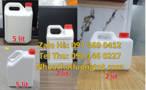Can 1 l hdpe đựng hóa chất. Can 5l đựng axit, can 4l vòi nhấn đựng phẩm màu, Can hdpe giá rẻ Can 2l