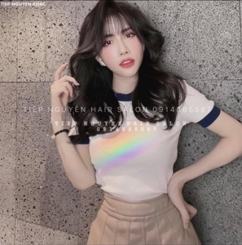 Xoăn sóng lơi, xoăn lơi nhẹ nhàng cuốn hút cho nữ tóc dài, học nghề tóc tiệp nguyễn.