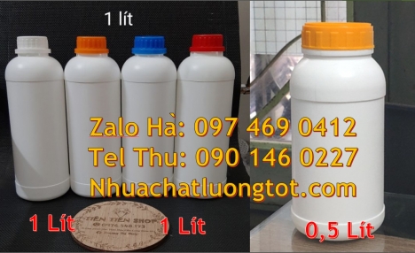 Chai 250 ml đựng thuốc sâu, chai 250 ml đựng mẫu thử, Chai nhựa 30 ml trắng đục,  chai 30 ml đựng du