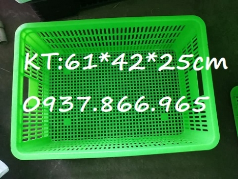 Sọt nhựa dùng đựng hàng đông lạnh, sọt nhựa đựng rau củ chế biến thực phẩm, sọt nhựa cao 25cm