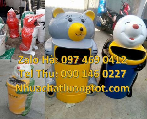 Thùng rác gấu trúc, sọt rác cánh cụt Giá bán thùng rác con vật Sọt rác cá chép, sọt r