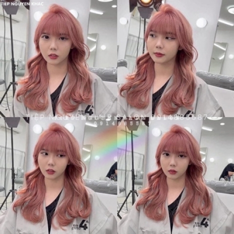 Uốn xoăn lơi tự nhiên mái mưa cá tính, học nghề tóc Tiệp Nguyễn.