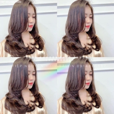 Uốn xoăn lơi tự nhiên mái bay cho nàng, học nghề tóc Tiệp Nguyễn.