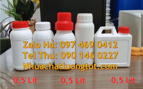 Chai 250 ml đựng thuốc sâu, chai 250 ml đựng mẫu thử, Chai nhựa 30 ml trắng đục,  chai 30 ml đựng du