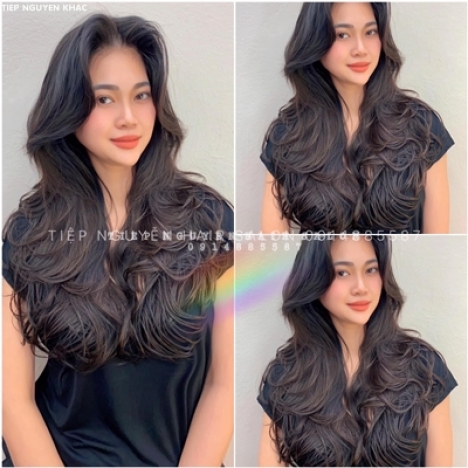 Xoăn lơi, kiểu uốn xoăn lơi cho nữ dịu dàng, học nghề tóc Tiệp Nguyễn.