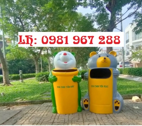 Bán thùng rác hình con gấu trúc tại Hà Nội