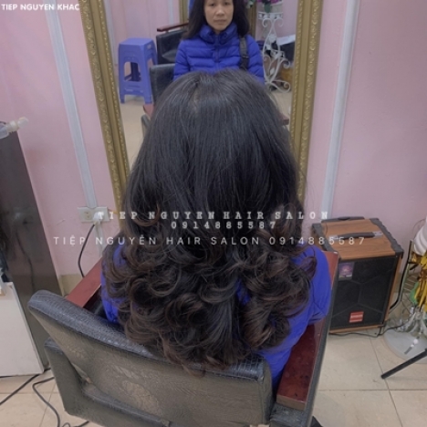 Xoăn lơi uốn xoăn bồng bềnh tự nhiên cho nữ cá tính, tiệp nguyễn.