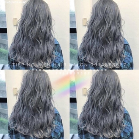 Xoăn lơi tự nhiên, xoăn sóng ngắn ngang vai, học nghề tóc Tiệp Nguyễn.