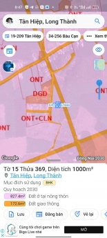 Đất Mặt Tiền Sát  Airport City -Tân Hiệp - Long Thành - ĐNai 16,8 x 62m