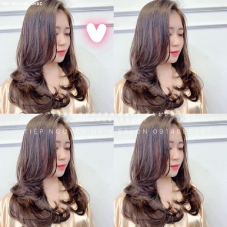 Tóc xoăn lơi layer nhẹ nhàng uốn xoăn, học nghề tóc Tiệp Nguyễn