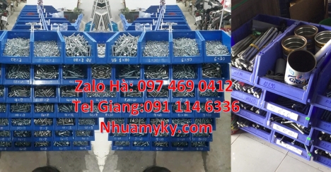 Khay nhựa đựng mỹ phẩm, khay đựng dụng cụ cơ khí, hộp nhựa duy tân Kệ phụ tùng, kệ đựng linh kiện,