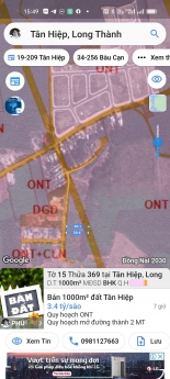 Đất Mặt Tiền Sát  Airport City -Tân Hiệp - Long Thành - ĐNai 16,8 x 62m