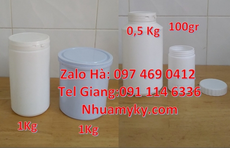 hũ nhựa 100 g đựng kem chống nắng Hũ nhựa 100 gram, hũ 200g đựng đậu phộng, hũ đựng kẹo 200 gram, hũ