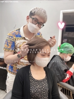 Xoăn lơi ngang vai kiểu xoăn tự nhiên cho nữ, học nghề tóc Tiệp Nguyễn