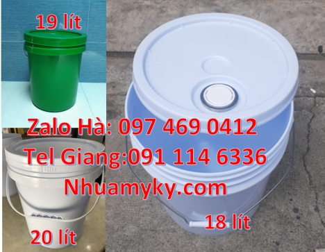 Nơi bán Vỏ thùng 10 lít, Vỏ thùng nhựa 18 lít, Xô nhựa 18 lít nắp chiết rót. Giá bán Vỏ