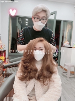 Tóc xoăn sóng lơi uốn nhẹ tóc thưa, học nghề tóc Tiệp Nguyễn