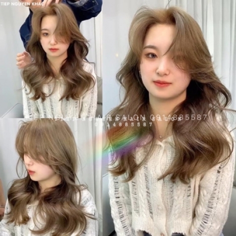 Tóc xoăn lơi tự nhiên mái bay cá tính, học nghề tóc Tiệp Nguyễn