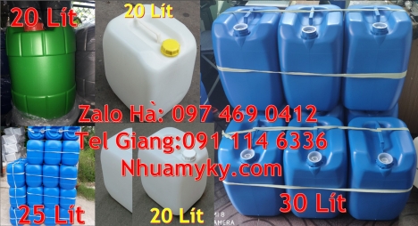 can nhựa 25 lít đựng dầu thực vật giá rẻ,  can nhựa 30 lít dẹp đựng axit, can 25l đựng tinh dầu, can