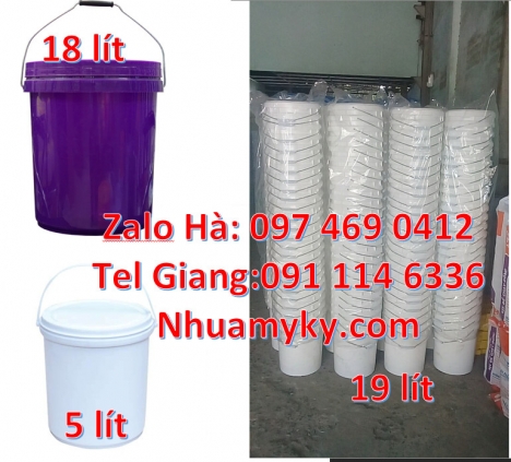 Nơi bán Vỏ thùng 10 lít, Vỏ thùng nhựa 18 lít, Xô nhựa 18 lít nắp chiết rót. Giá bán Vỏ