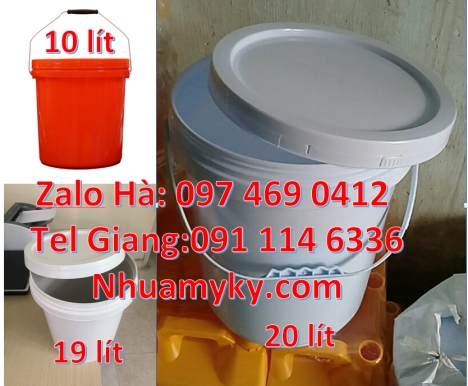 Nơi bán Vỏ thùng 10 lít, Vỏ thùng nhựa 18 lít, Xô nhựa 18 lít nắp chiết rót. Giá bán Vỏ