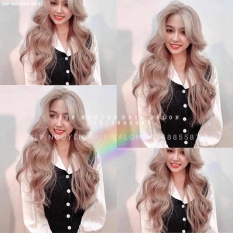 Tóc xoăn lơi mặt tròn, học nghề tóc Tiệp Nguyễn