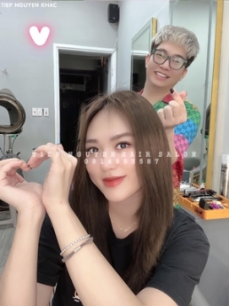 Tóc xoăn lơi tỉa layer ngang vai, học nghề tóc Tiệp Nguyễn