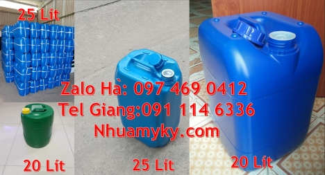 can nhựa 25 lít đựng dầu thực vật giá rẻ,  can nhựa 30 lít dẹp đựng axit, can 25l đựng tinh dầu, can