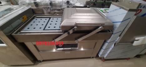 Máy hút chân không buồng đôi, máy hút chân không hai buồng DZ400, máy hút chân không chả cá