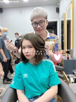 Tóc xoăn lơi layer ngang lưng uốn mái bay, học nghề tóc Tiệp Nguyễn