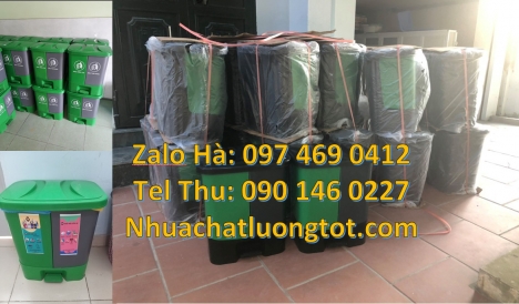 Bán thùng rác 2 ngăn 2 màu có đạp chân,thùng phân loại rác 3 ngăn giá