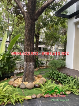 Bán sỏi trang trí và thi công rải sỏi trang trí sân vườn