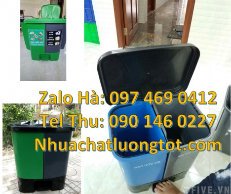 Thùng rác nắp lật bộ 3, Thùng rác 2 ngăn nắp lật Thùng rác 3 ngăn bập bênh, Nơi bán Thùng Rác 2 Ngă