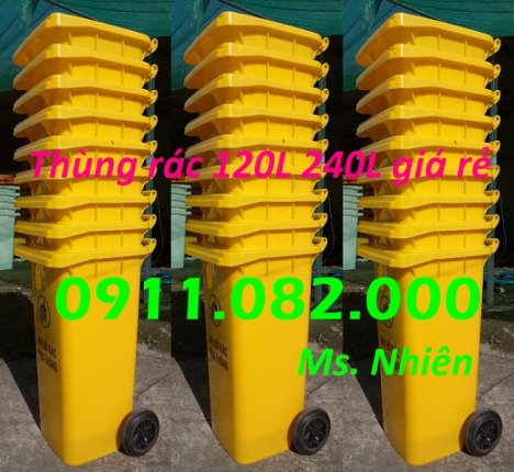 Sỉ thùng rác  y tế, thùng rác công cộng, thùng rác ngoài trời- thùng rác 120l 240l 660l- lh 09110820