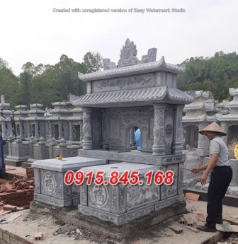 14+ mẫu mộ đá xanh hai mái đẹp bán thanh hoá