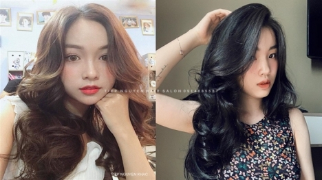 Tóc uốn xoăn lơi ngang vai cho nữ cá tính, học nghề tóc. Tiệp Nguyễn.