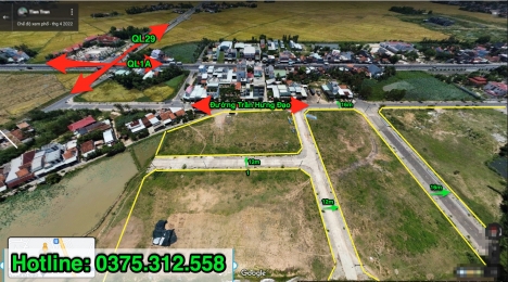 Bán gấp 144m2 đất đô thị, đường lớn 12m, thuộc KDC Đông Hoà, gần sân bay Quốc tế Tuy Hoà, giá 2 tỷ