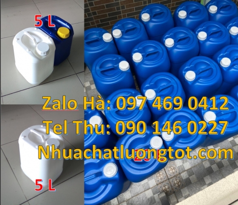 can nhựa 0.5L đựng hóa chất, can nhựa 1L 2L đựng dung môi, Can nhựa 5l vuông đựng phân bón. Can 10l