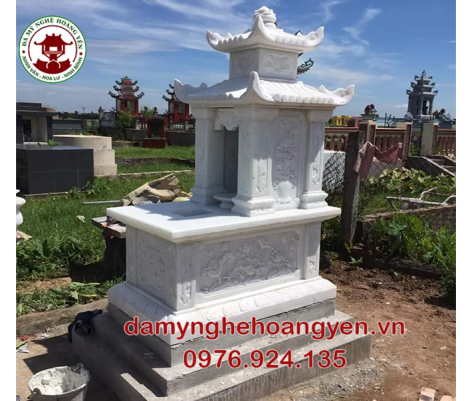 Xây dựng mộ đá hai mái đẹp cho ông bà tổ tiên