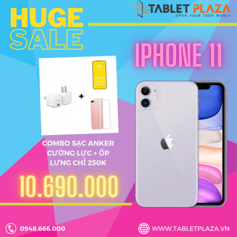 Ưu đãi cực sóc Iphone 11 tại Tablet Plaza