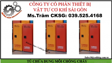 TỦ CHỨA DUNG MÔI CHỐNG CHÁY TẠI XƯỞNG