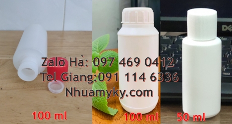 chai giá rẻ 50 ml, chai nhựa tròn Chai nhựa đựng thuốc thú y, chai nhựa đựng thuốc thủy sản, chai n