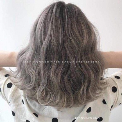 Hidden nền xanh cho nữ tóc xoăn lơi, học nghề tóc - Tiệp Nguyễn.