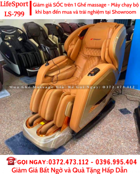 Sale Khủng 60% Ghế massage Lifesport LS-799 công nghệ 5D cải tiến